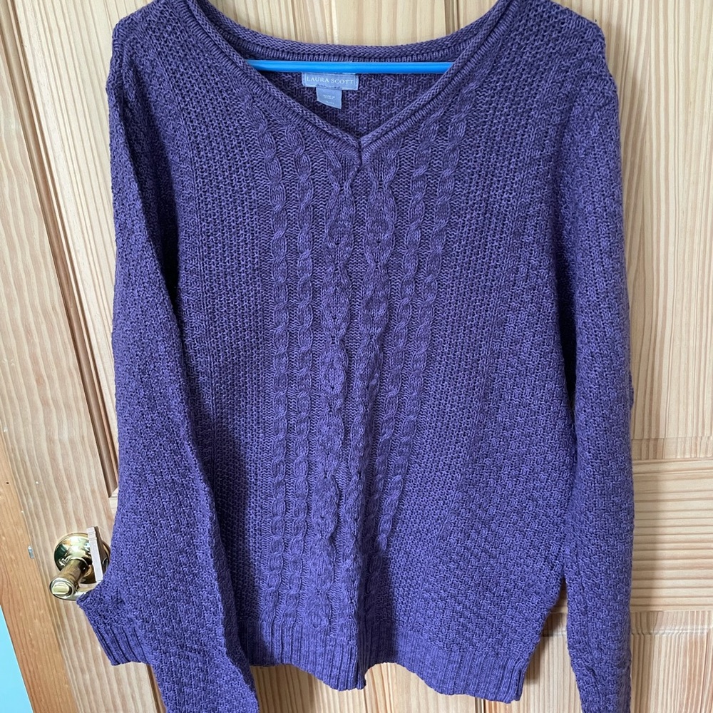 Plum purple Laura Scott sweater XL